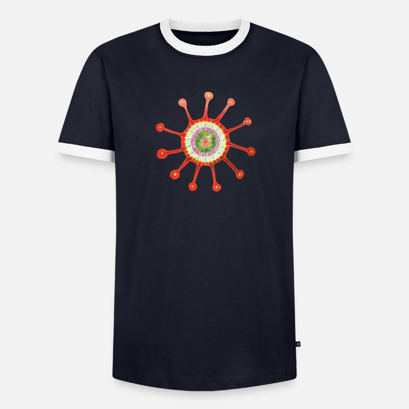 Fleur de mandala 3 T-shirt contrasté Homme