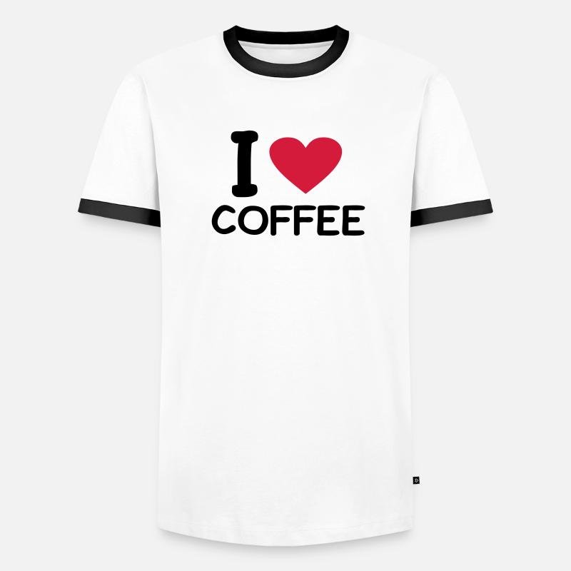 J'aime le Café T-shirt contrasté Homme