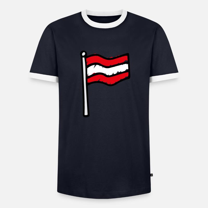 Drapeau de l’Autriche T-shirt contrasté Homme