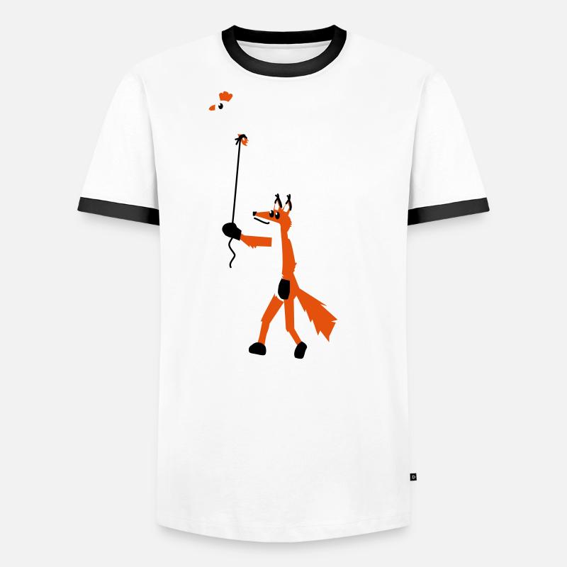 Fuchs und Henne Männer Kontrast-T-Shirt