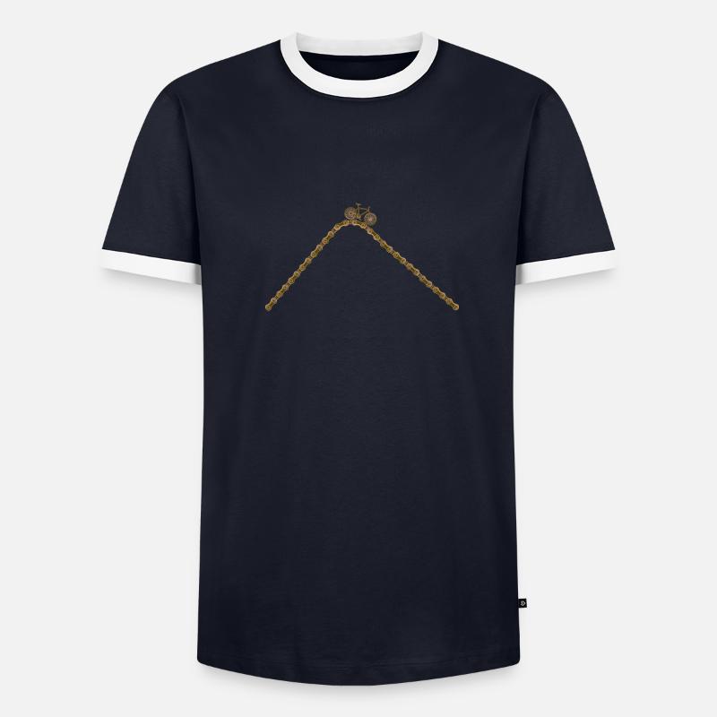 Bicycle Chain Design Men's Ringer Shirt