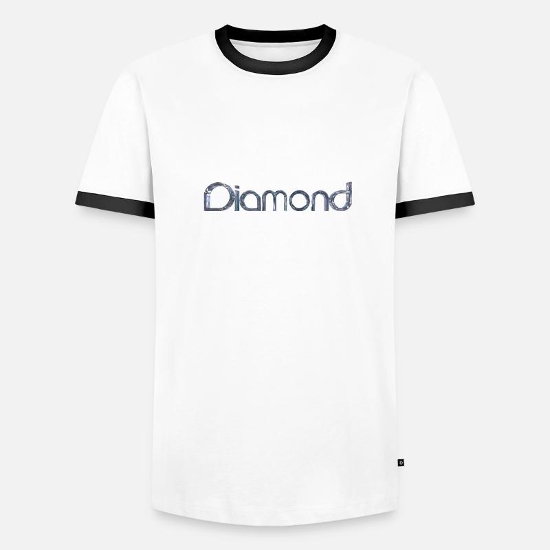 Diamond Stylized Text Men's Ringer Shirt