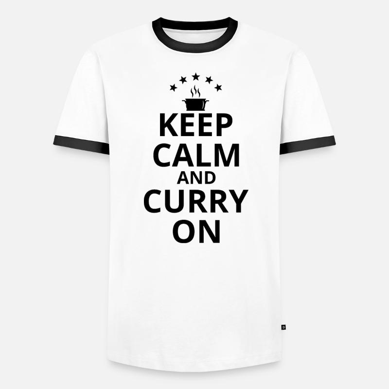 Keep Calm And Curry On Men's Ringer Shirt