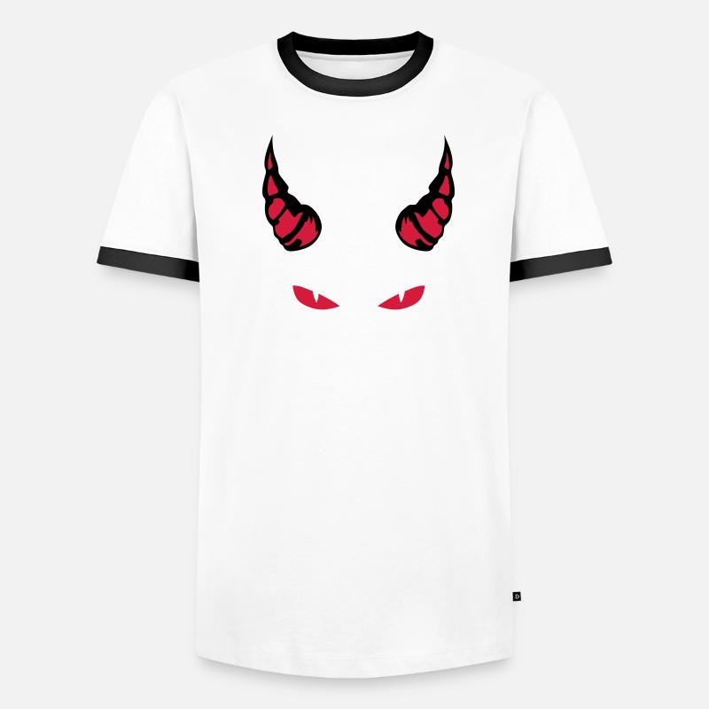horn devil eye mocking feroce 1910 Men's Ringer Shirt