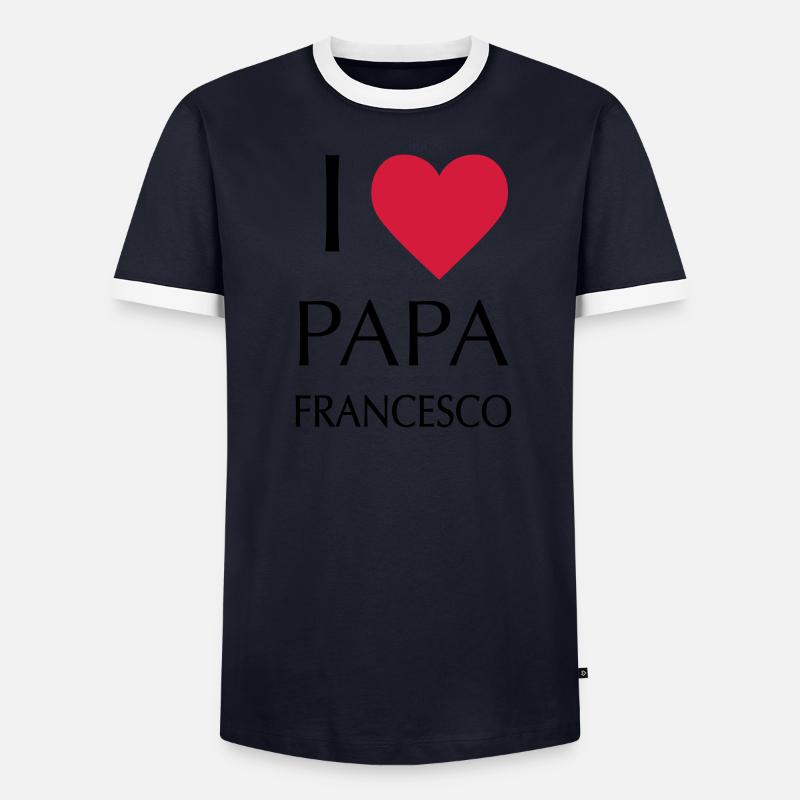 ICH LIEBE DAD FRANCESCO Männer Kontrast-T-Shirt