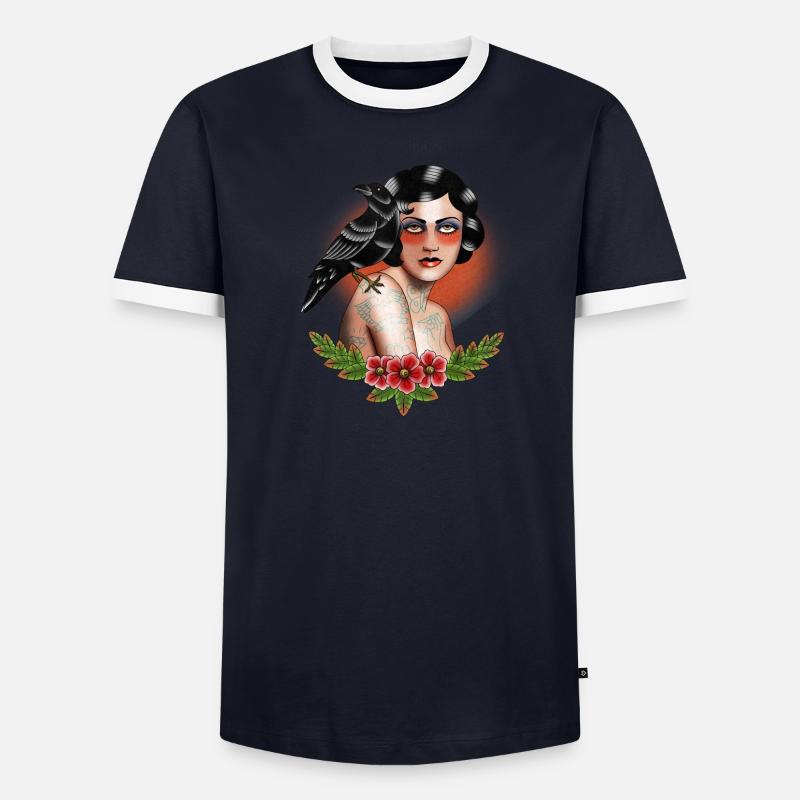 corbeau T-shirt contrasté Homme