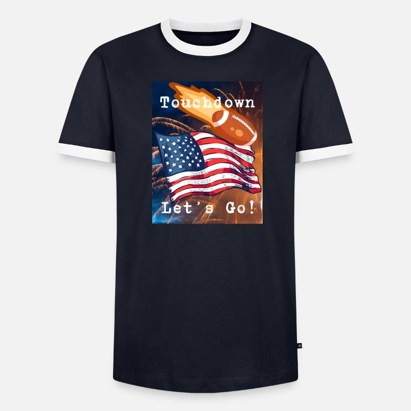 Touchdown - Let's Go! Männer Kontrast-T-Shirt