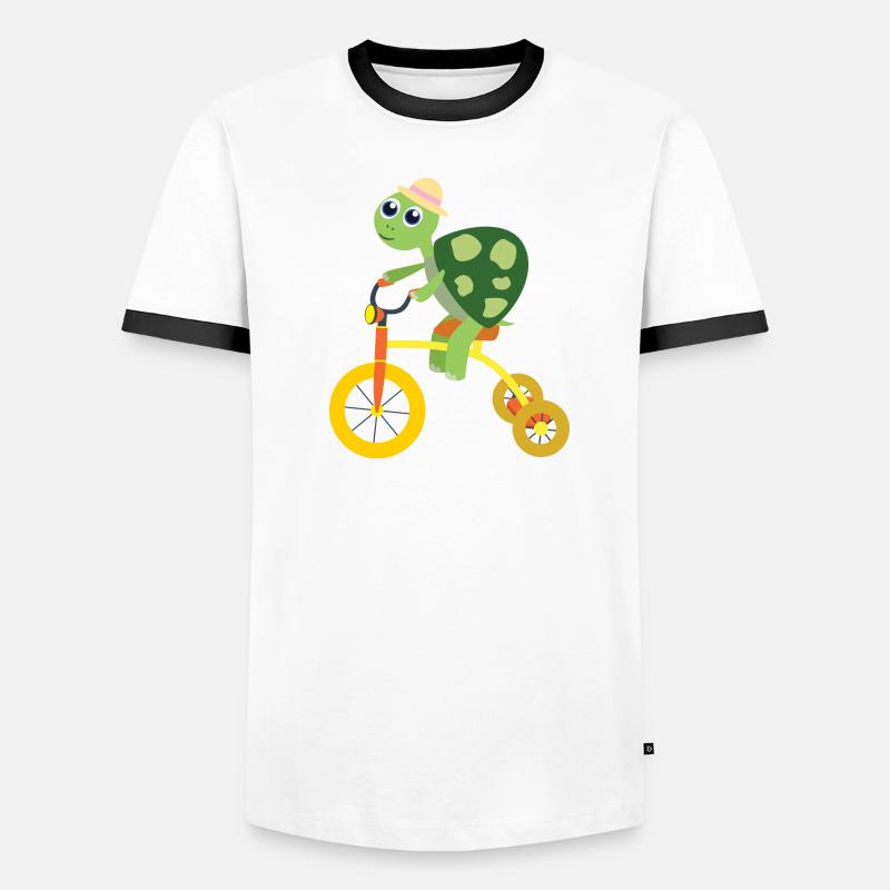 Turtle on tricycle Men's Ringer Shirt