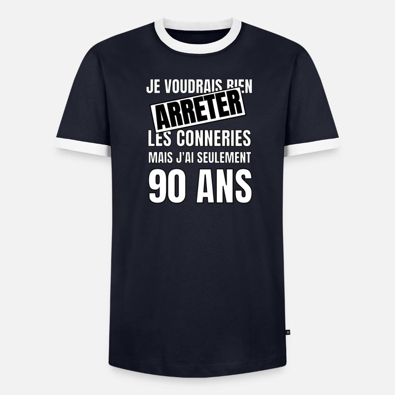 90 ans T-shirt contrasté Homme