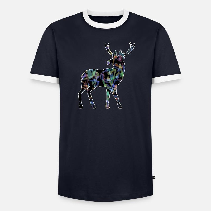 Cerf T-shirt contrasté Homme