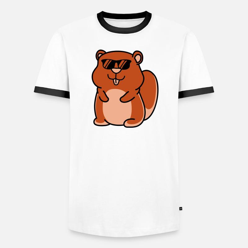 Hamster cool T-shirt contrasté Homme