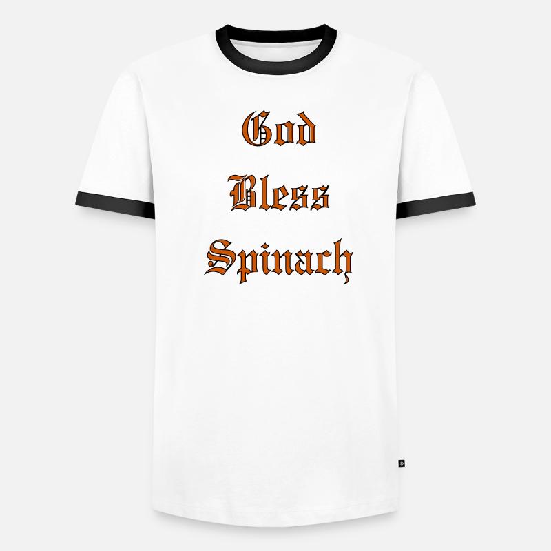 GodBlessSpinach Männer Kontrast-T-Shirt