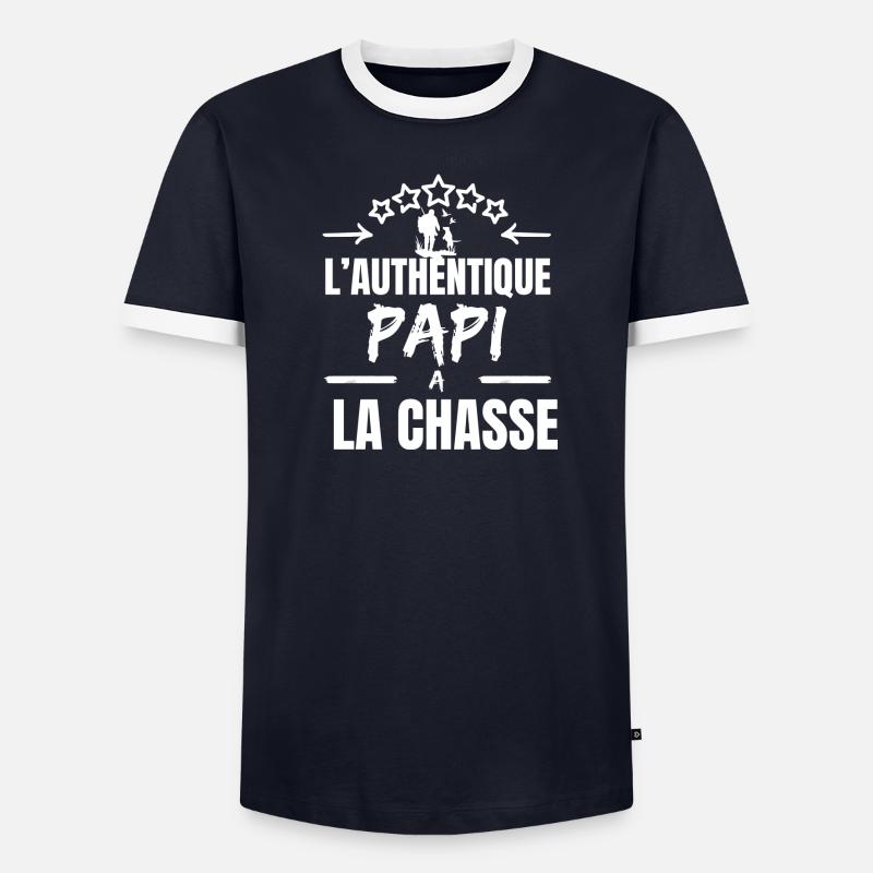 DER AUTHENTISCHE OPA-JÄGER - Männer Kontrast-T-Shirt - undefined