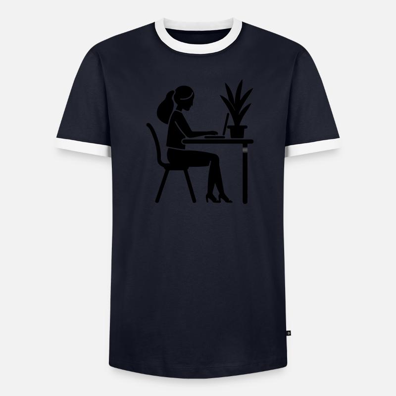 Apprendre, étudier, travailler T-shirt contrasté Homme
