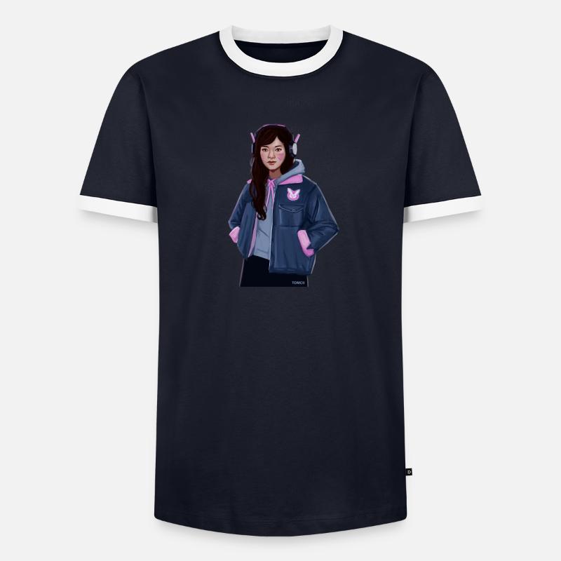 D Va Männer Kontrast-T-Shirt