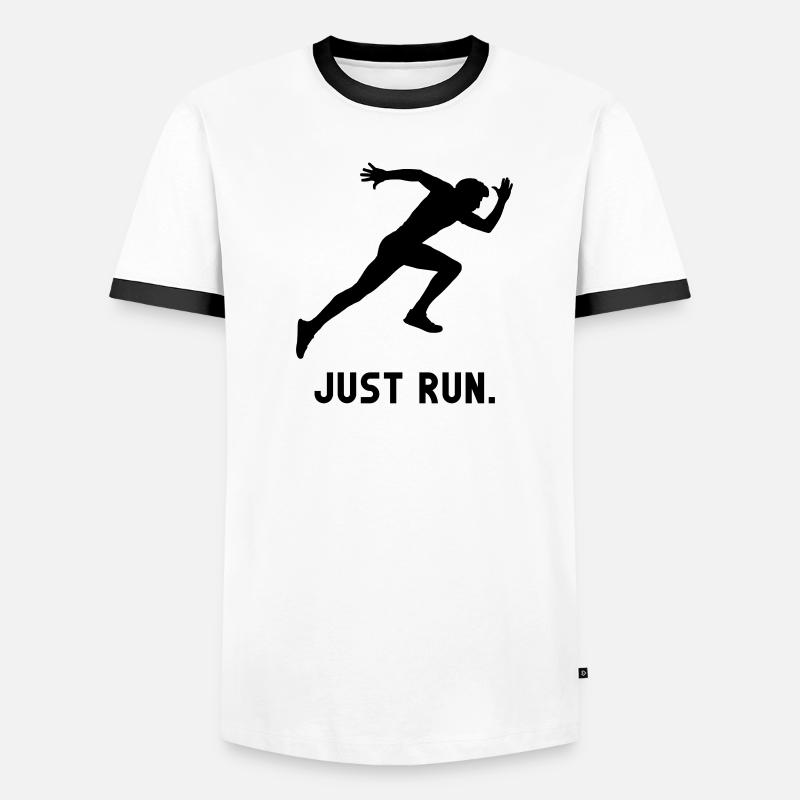 Il suffit de lancer les athlètes course sprint T-shirt contrasté Homme