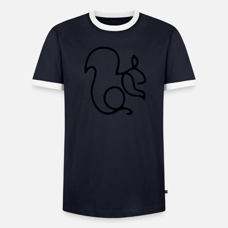 Einschnadiges Eichhörnchen Männer Kontrast-T-Shirt