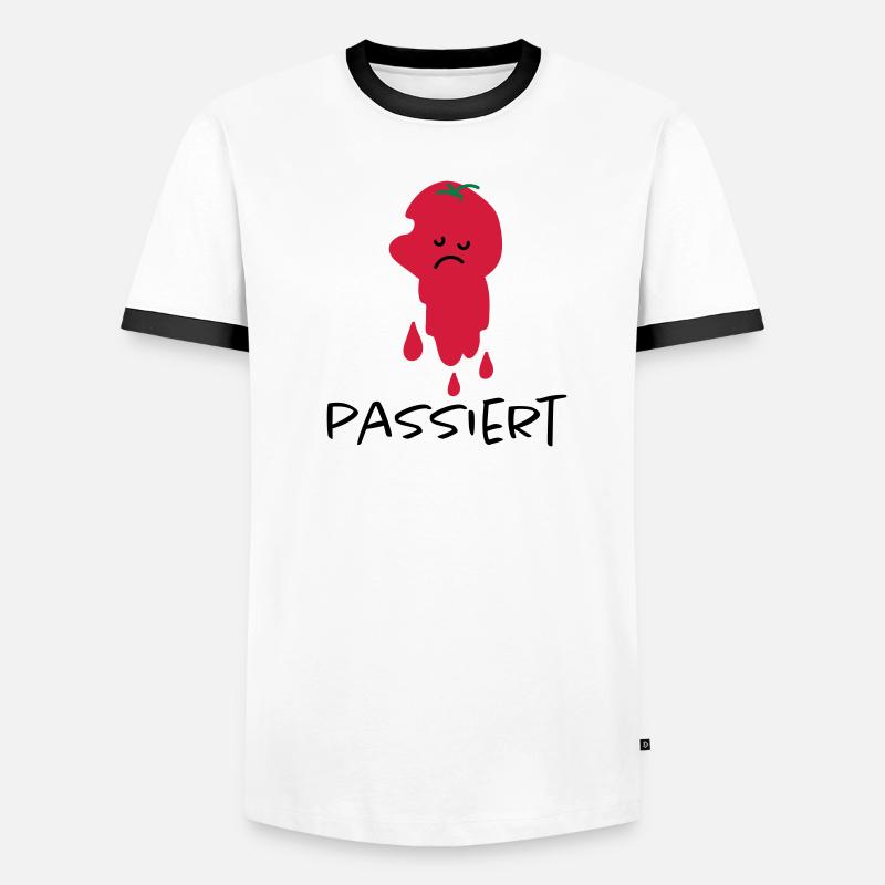 Passierte Tomate Männer Kontrast-T-Shirt