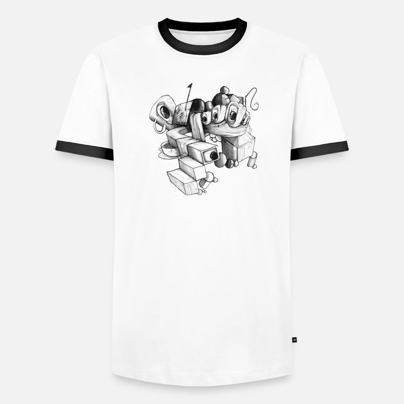 US-Brief Männer Kontrast-T-Shirt