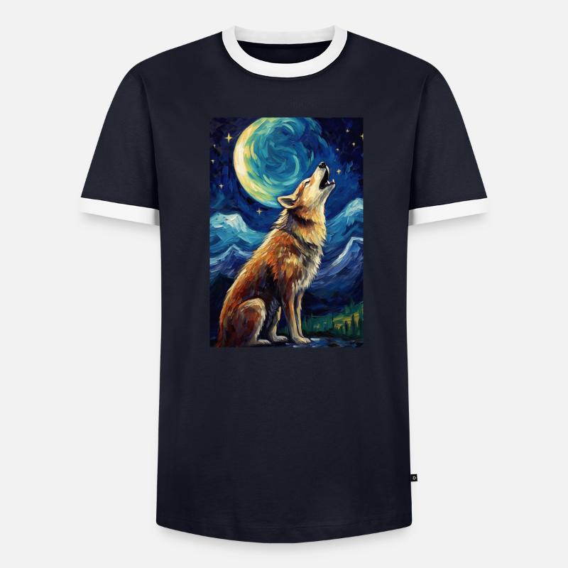 Wolf - Männer Kontrast-T-Shirt - undefined