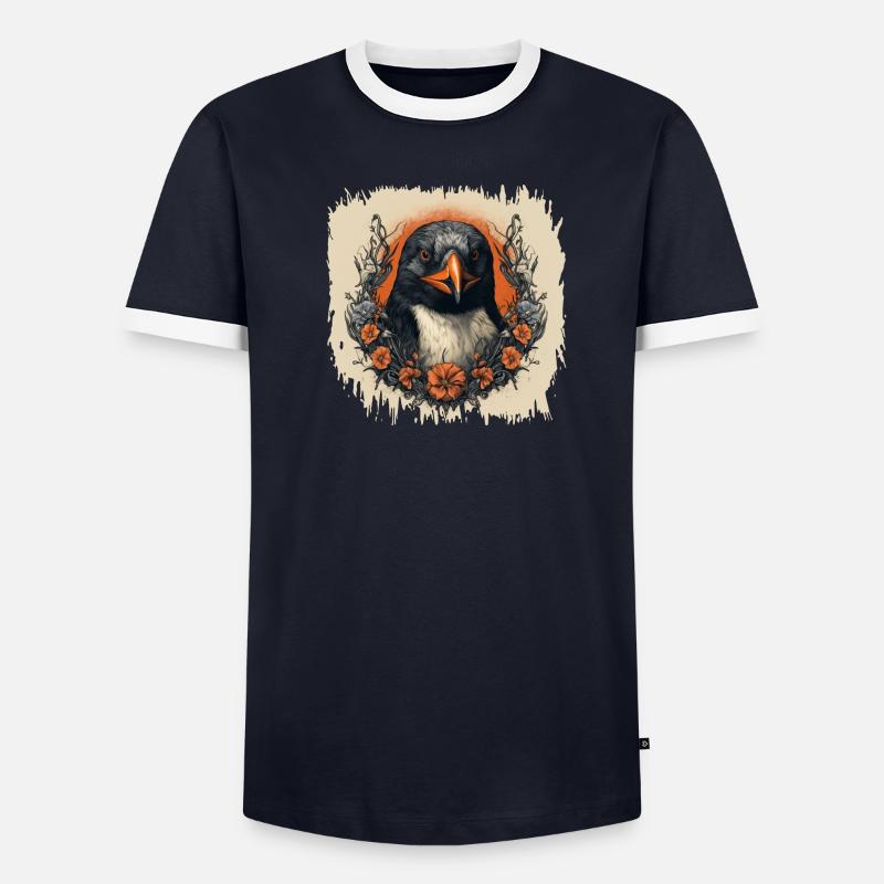 Pingouin dansant présente déclaration Cool - T-shirt contrasté Homme - undefined