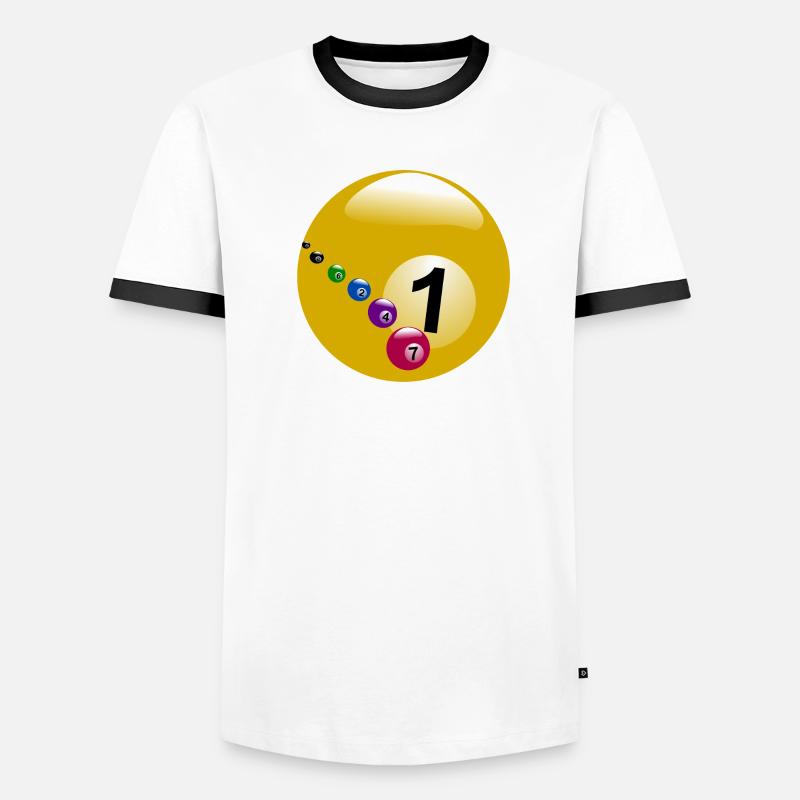 pool billards billiards snooker queue ball sport14 Men's Ringer Shirt