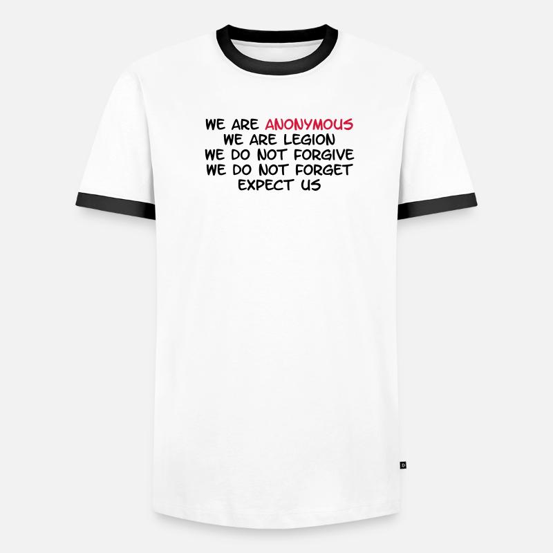 [NL] Anonymous Männer Kontrast-T-Shirt