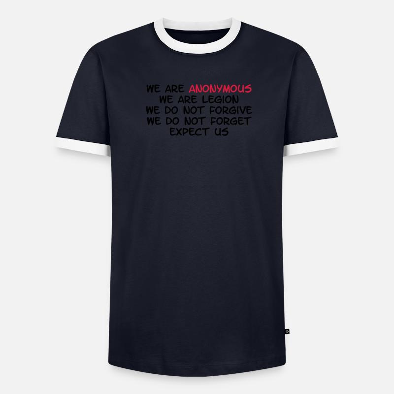 We Are Anonymous T-shirt contrasté Homme