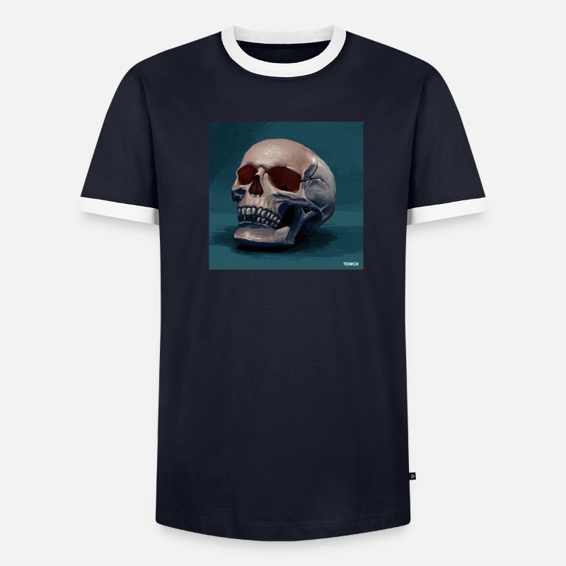 Skull Männer Kontrast-T-Shirt
