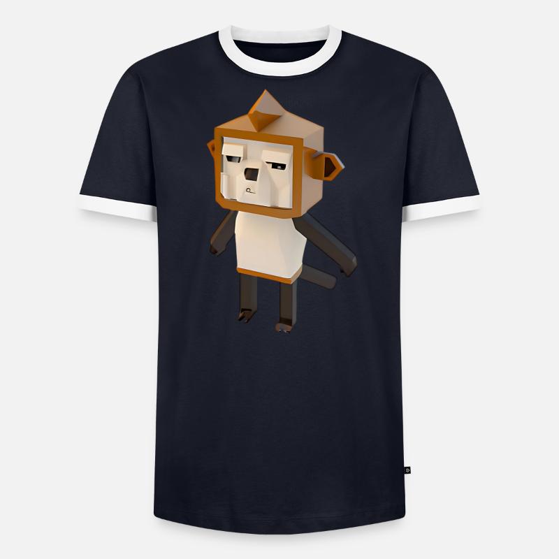 Singe polygonal T-shirt contrasté Homme