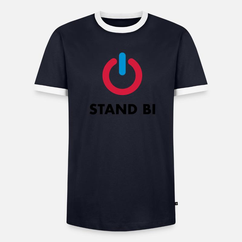 Stand Bi Männer Kontrast-T-Shirt