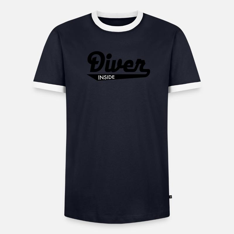 tauchen Männer Kontrast-T-Shirt
