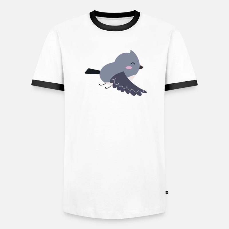 Süßer Vogel Geschenkidee Männer Kontrast-T-Shirt