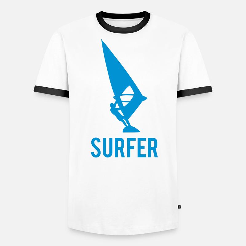 Wind Surfer Männer Kontrast-T-Shirt