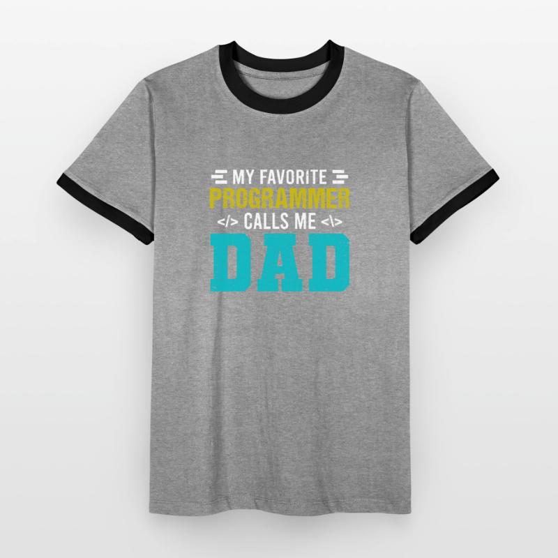 Programmierer Programmierung Informatik Computer Männer Kontrast-T-Shirt