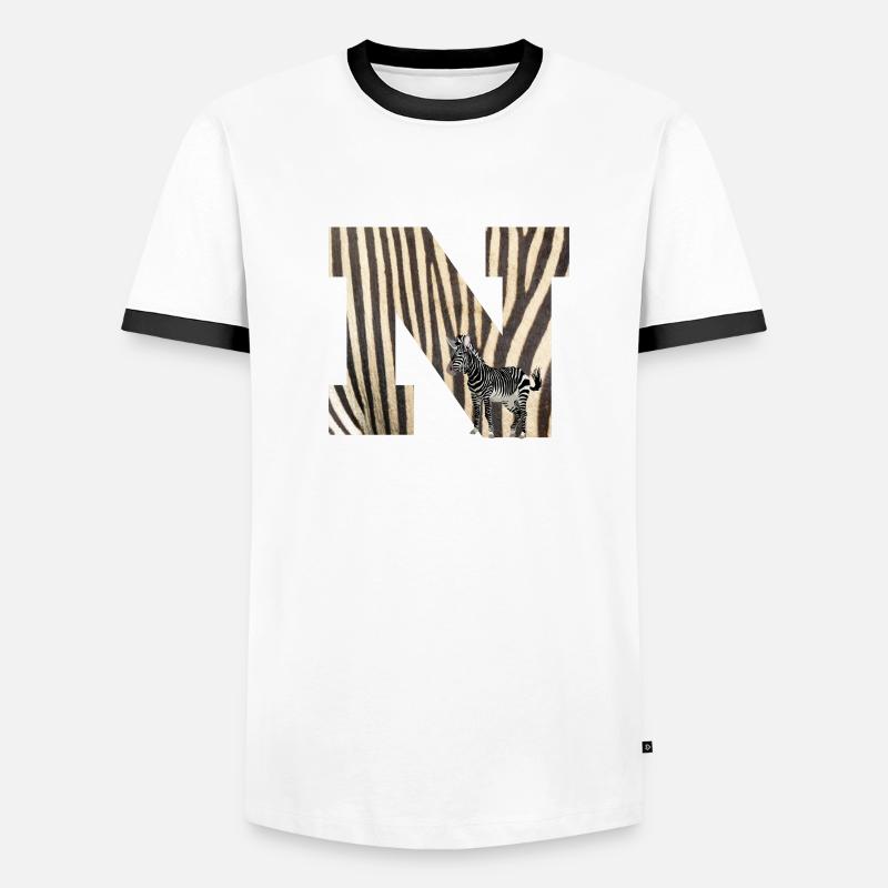 zebra n Männer Kontrast-T-Shirt