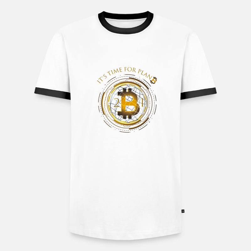 Bitcoin -It´s Time for Plan "B" - Krypto Männer Kontrast-T-Shirt