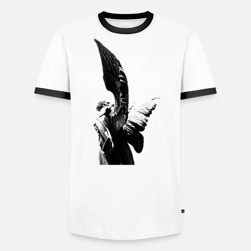 der Engel Männer Kontrast-T-Shirt