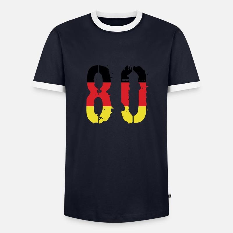 80 Number Germany Jersey - Men's Ringer Shirt - undefined