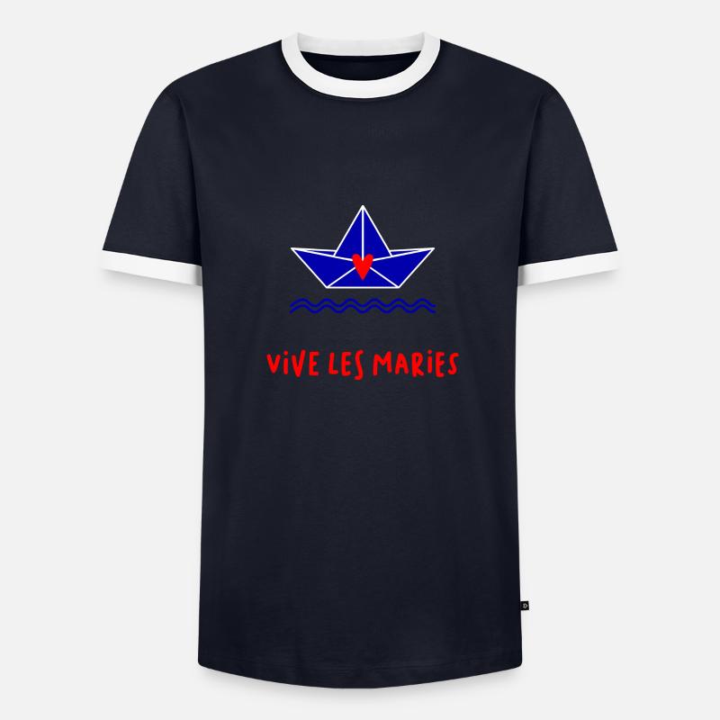 VIVE LES MARIES. JUST MARRIED. SAINT VALENTIN T-shirt contrasté Homme
