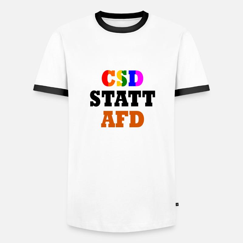 Csd statt afd Männer Kontrast-T-Shirt