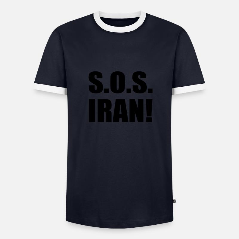 Sos iran Männer Kontrast-T-Shirt