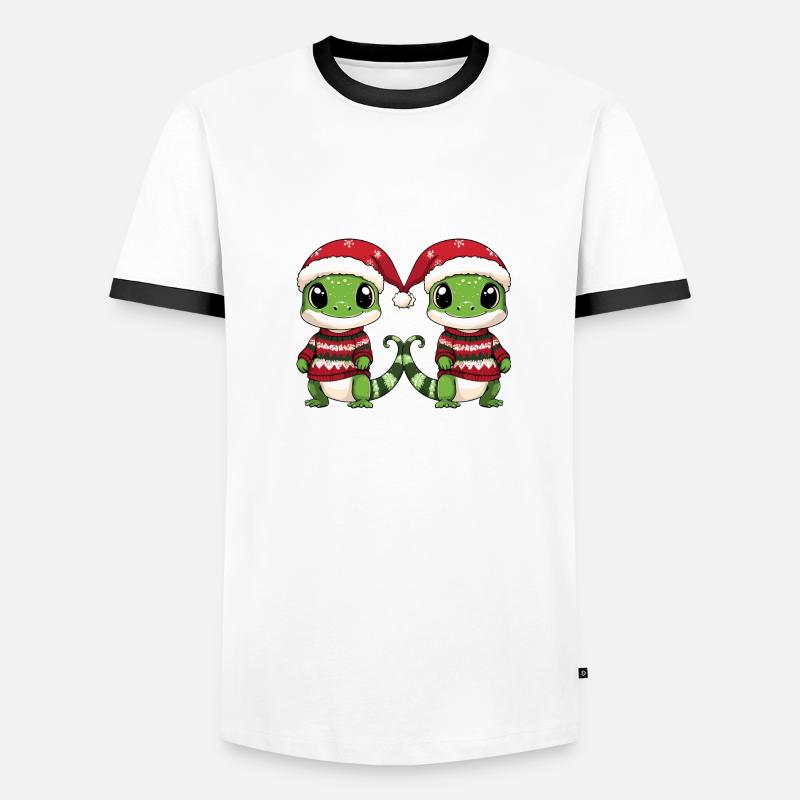 L’équipe de Noël Lizard T-shirt contrasté Homme