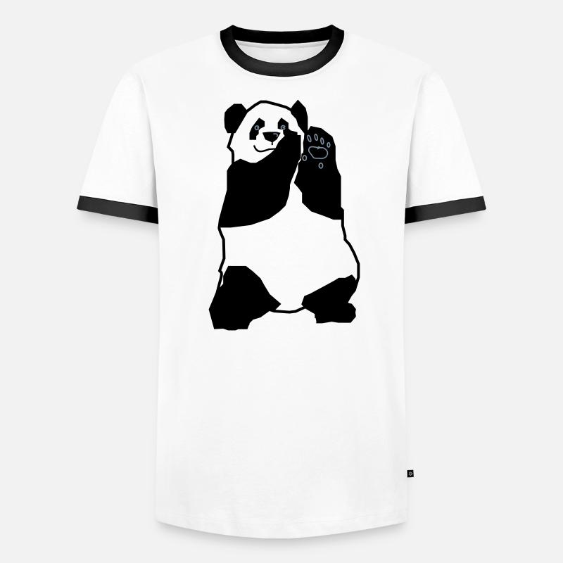 panda T-shirt contrasté Homme