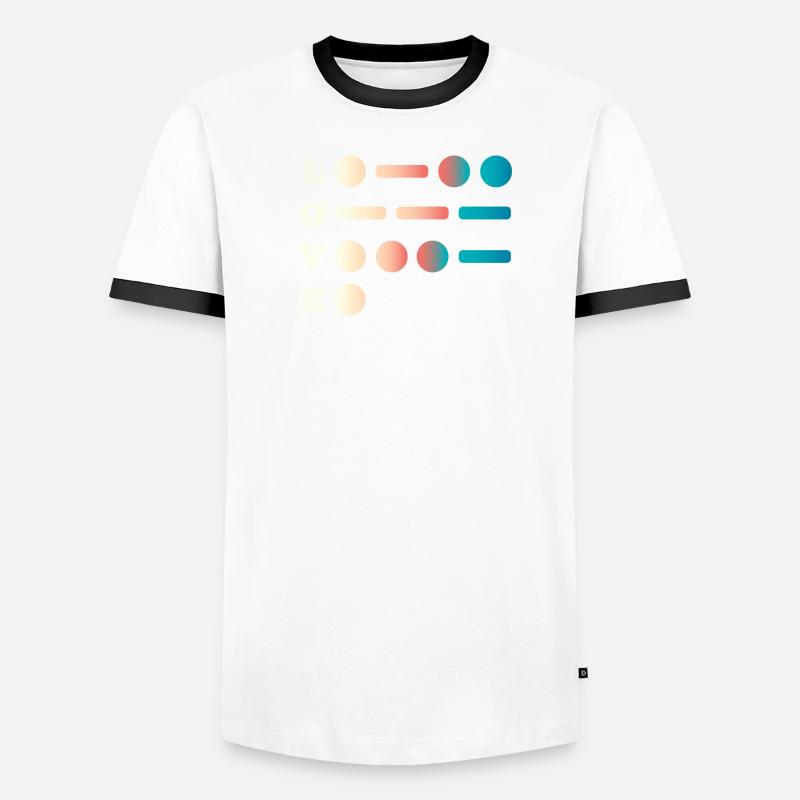 Aimer le code Morse T-shirt contrasté Homme
