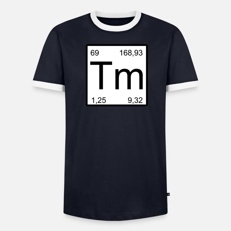 Thulium Elementdesign Männer Kontrast-T-Shirt