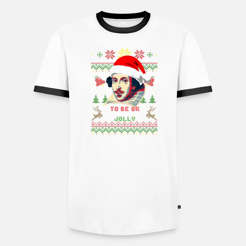 Sein oder Nichtsein Jolly William Shakespeare Männer Kontrast-T-Shirt