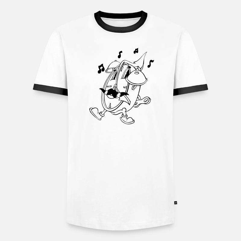 Crazy Wecker Männer Kontrast-T-Shirt
