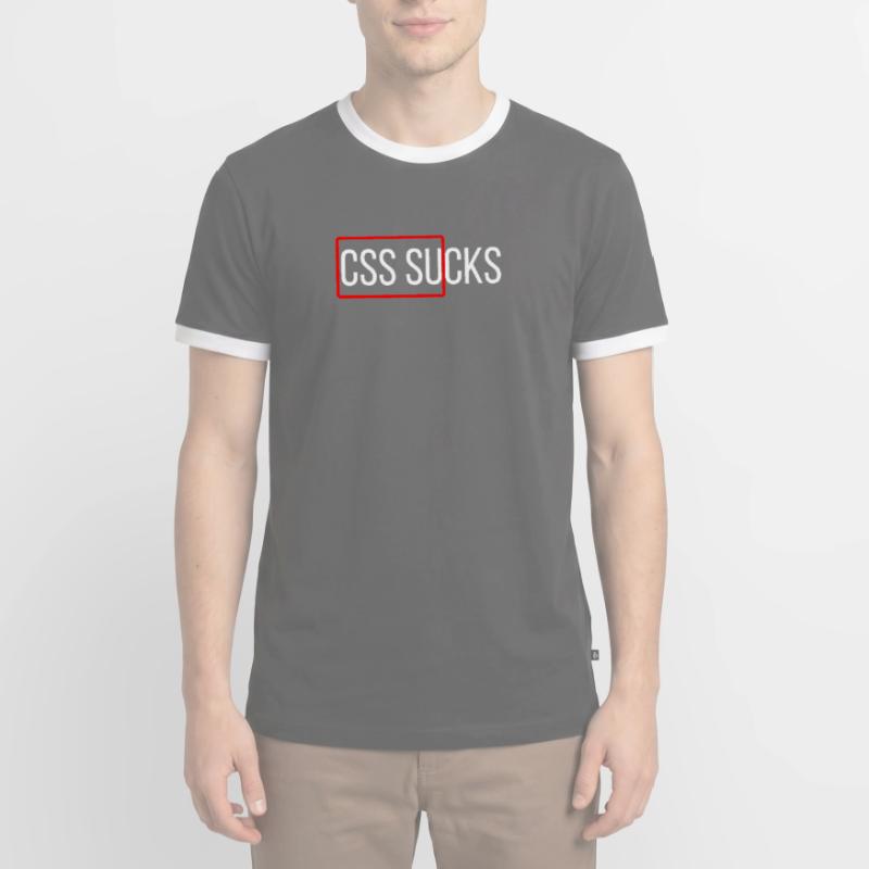 CSS suce programmation CSS drôles programmeurs T-shirt contrasté Homme