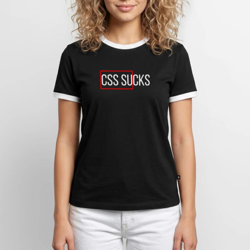 CSS suce programmation CSS drôles programmeurs T-shirt contrasté Homme